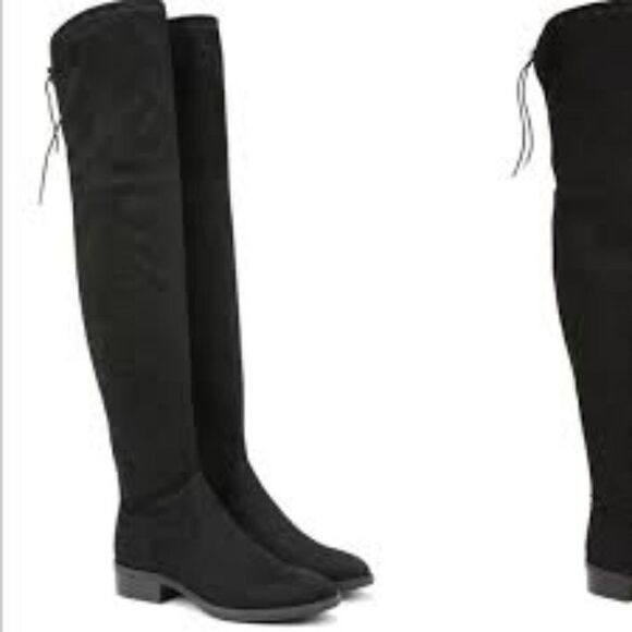 LIKE NEW SAM EDELMAN OTK PALOMA BLACK SUEDE BOOTS SIZE 7- RETAIL $398